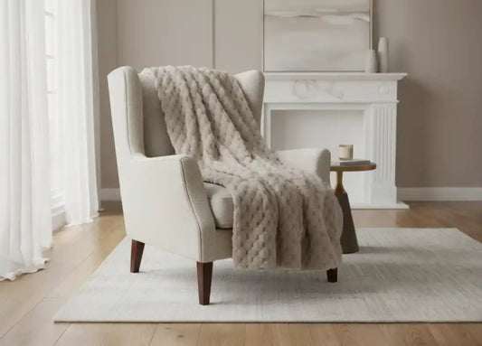 Paul Moneypenny Koochikoo Taupe Throw