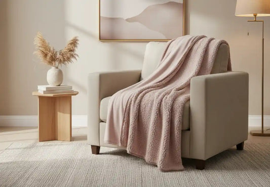 Cosy Throw Blush Pink