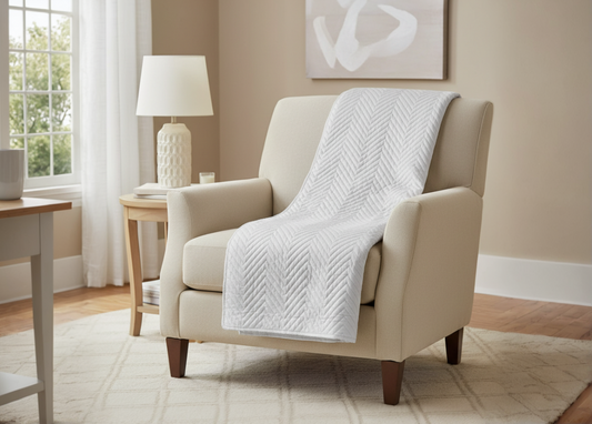 Chimes - Chevron Grey King Quilt