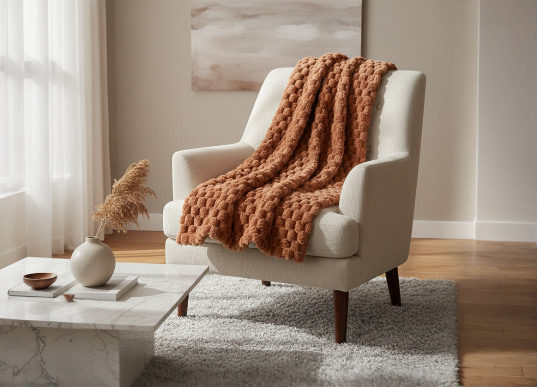 Paul Moneypenny Koochikoo Orange Throw