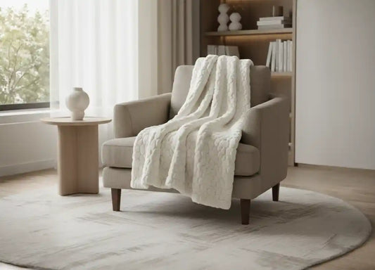 Chimes Camberwell Ivory Throw