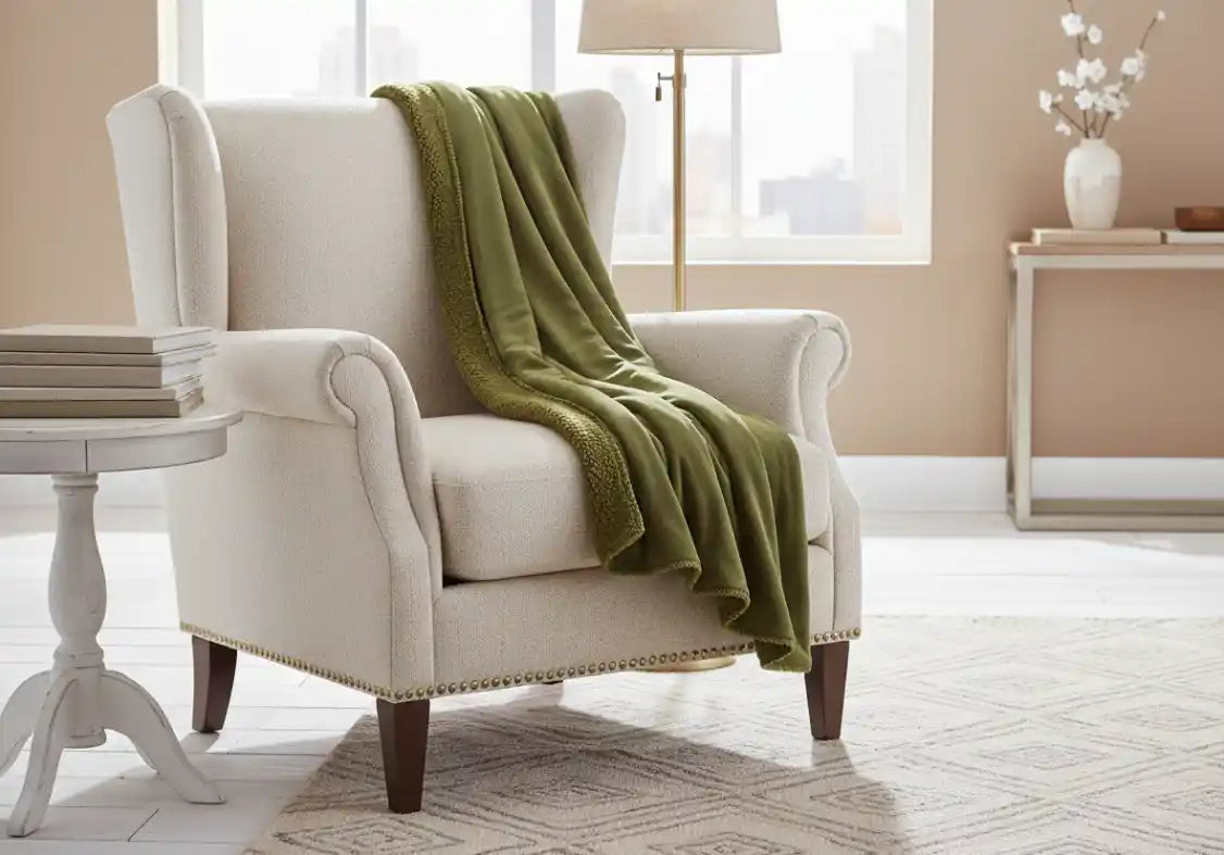 Chimes Cosy Olive Throw