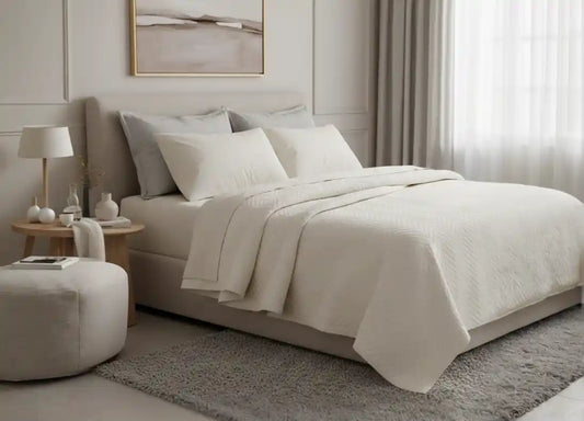 Chimes - Chevron Ivory King Quilt