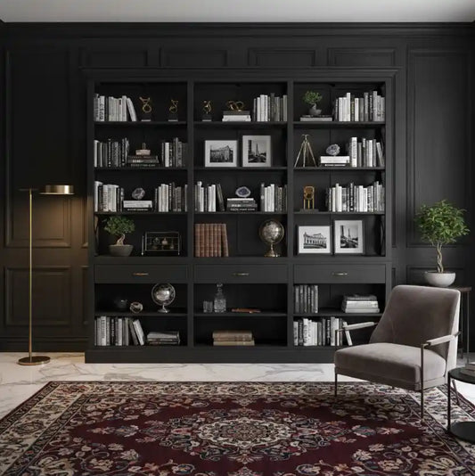 Libra Black Birchwood Large Cabinet