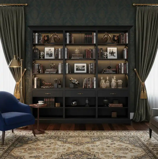 Libra Black Birchwood Large Cabinet