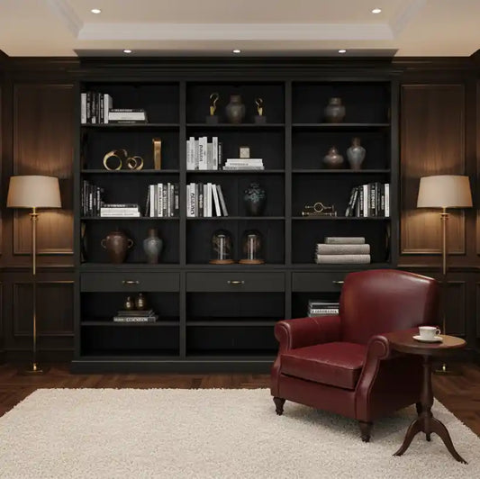 Libra Black Birchwood Large Cabinet