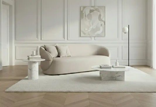 Farrah Taupe Chenille Three Seater Sofa