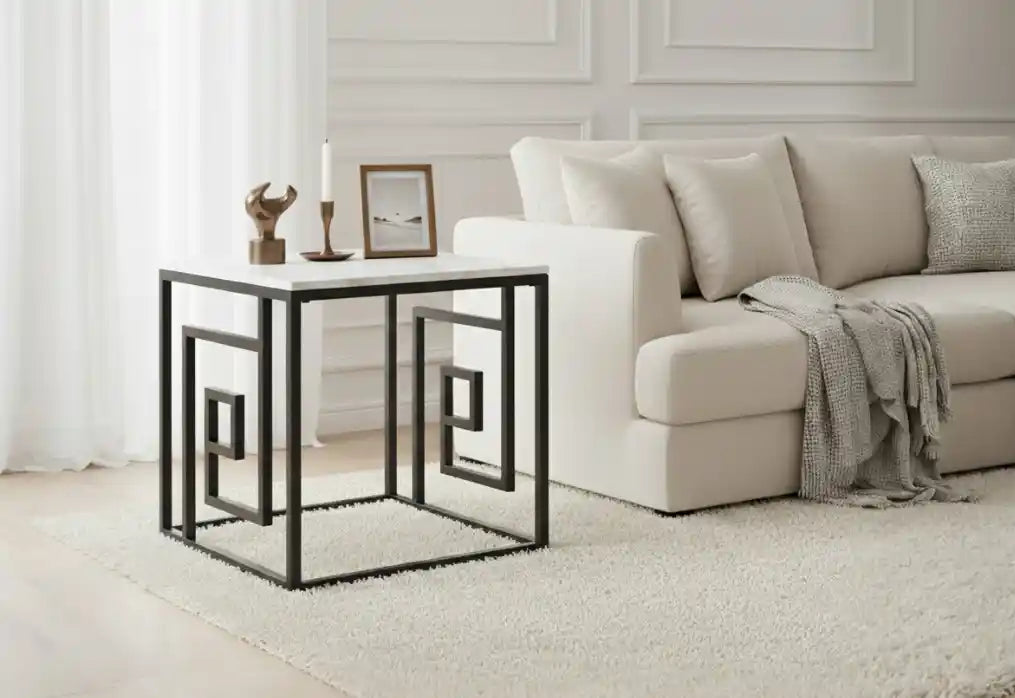 Hallie Black and Grey End Table