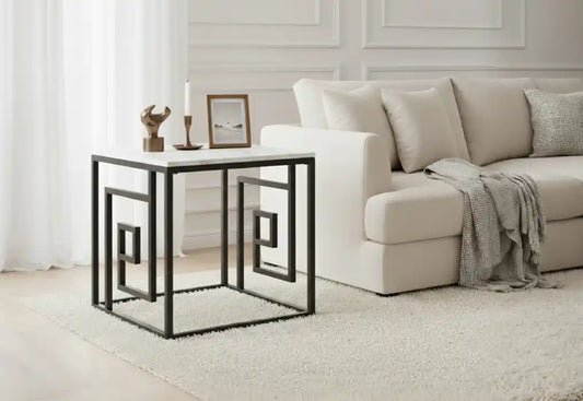 Hallie Black and Grey End Table