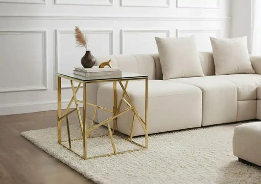 Chimes - Ariana Gold Metal End Table