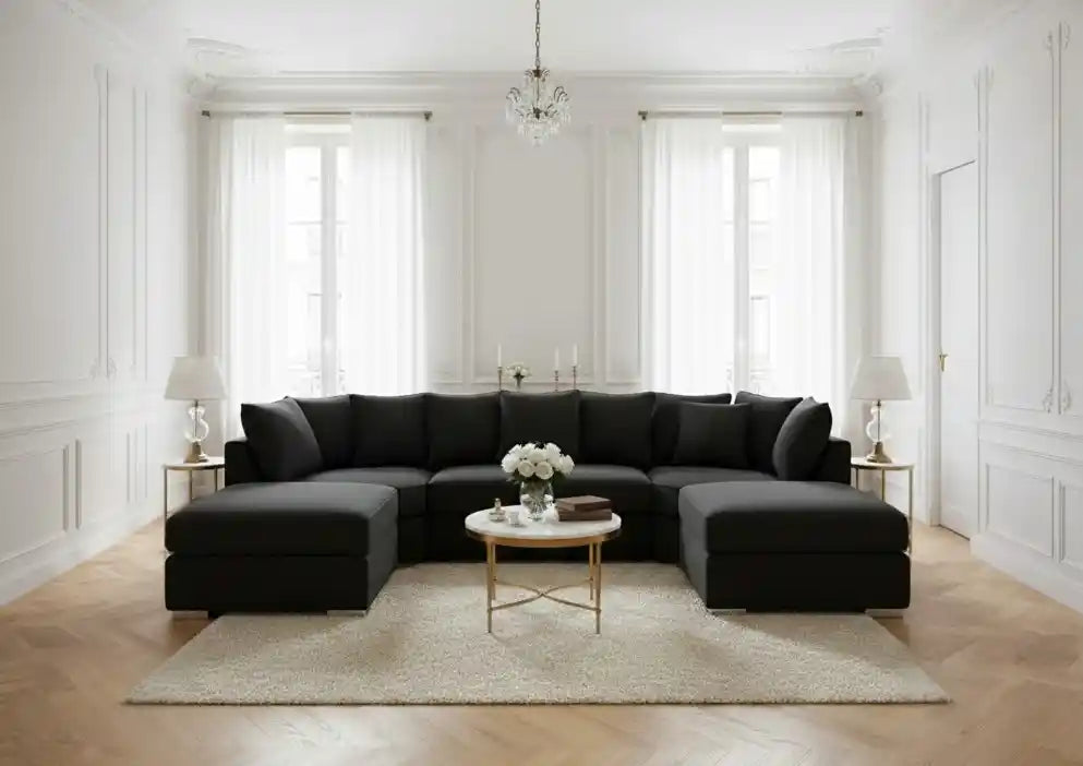 Chimes-Black Belfry U Sofa