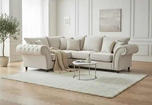 Chimes - Belvedere Left Hand Corner Sofa - Stone