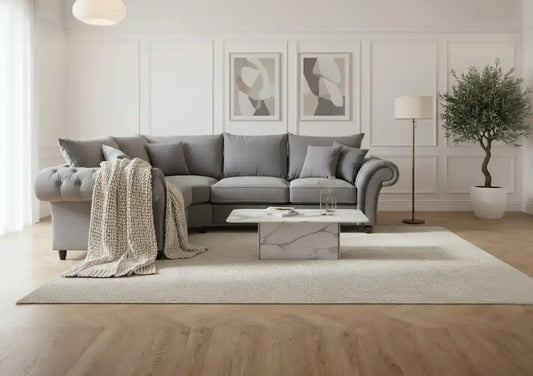 Chimes - Belvedere Left Hand Corner Sofa - Charcoal Grey