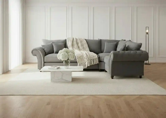 Chimes - Belvedere Right Hand Corner Sofa - Charcoal Grey