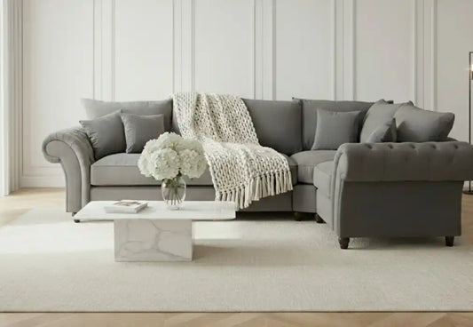 Chimes - Belvedere Right Hand Corner Sofa - Charcoal Grey
