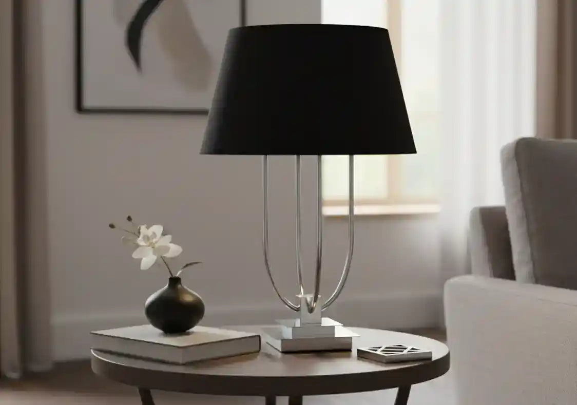 Chimes - Friso Black Shade Table Lamp