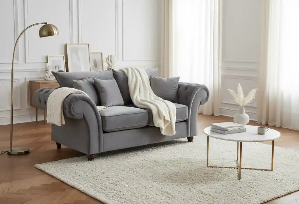 Chimes - Belvedere 2 seater sofa - Charcoal Grey
