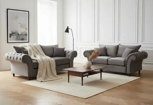 Chimes - Belvedere 2 and 3 seater sofa - Charcoal Grey