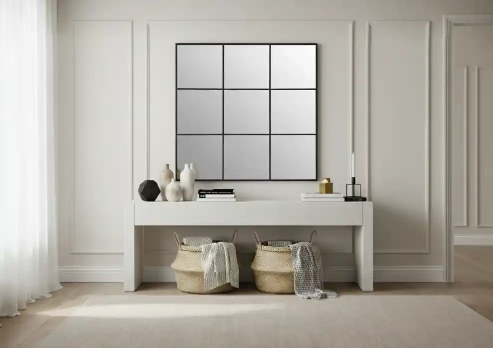 Chimes - Black 9 Squares Wall Mirror