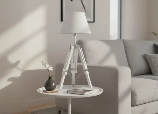 Chimes - Archie White Tripod Base Feature Lamp