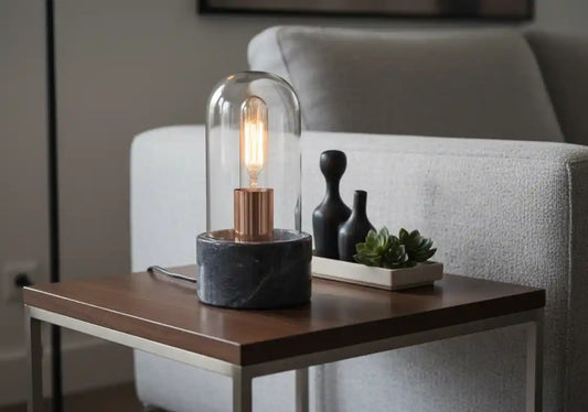 Chimes - Bell Lamp With Black Marble Base