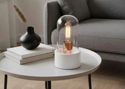 Chimes - Bell Lamp With White Marble Base