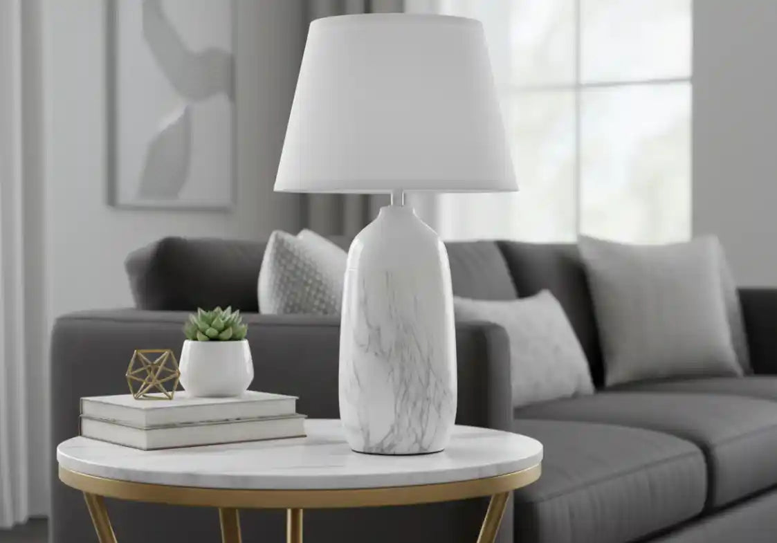 Chimes - Chelsea White Ceramic Table Lamp