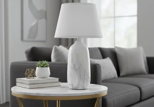 Chimes - Chelsea White Ceramic Table Lamp