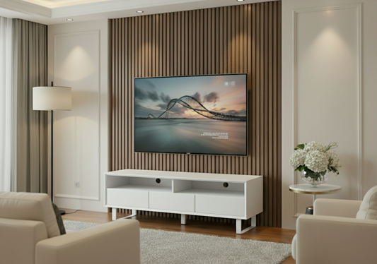 Chimes - Clara White High Gloss Media Cabinet