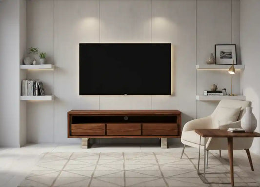 Surie Acacia Wood Media Unit