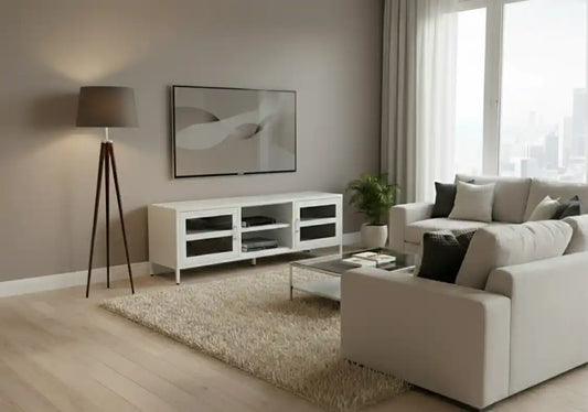 Bethany Two Door White Media Unit