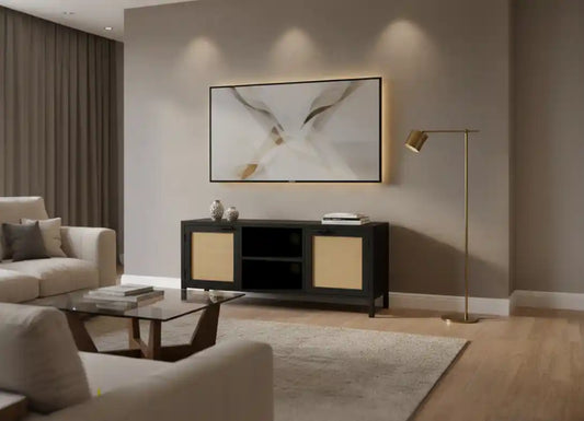 Anais Black Wood Media Unit