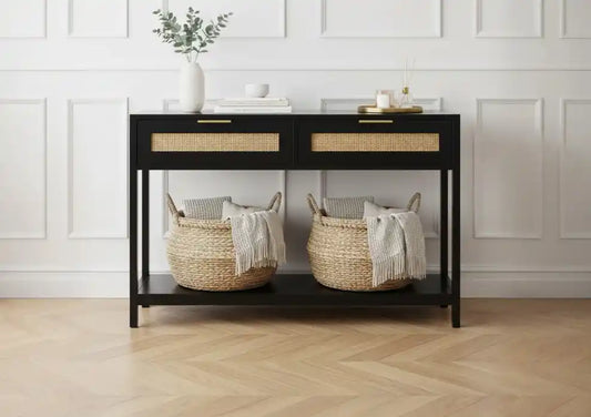 Barron Black Wood Console Table
