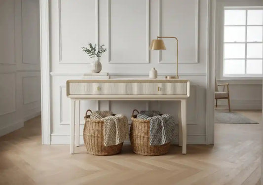 Alohi Cream Elm 2 Drawer Console Table