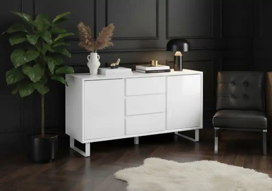 Chimes - Clara White Gloss Sideboard