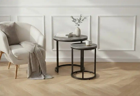 Lexi Set of 2 Black End Tables