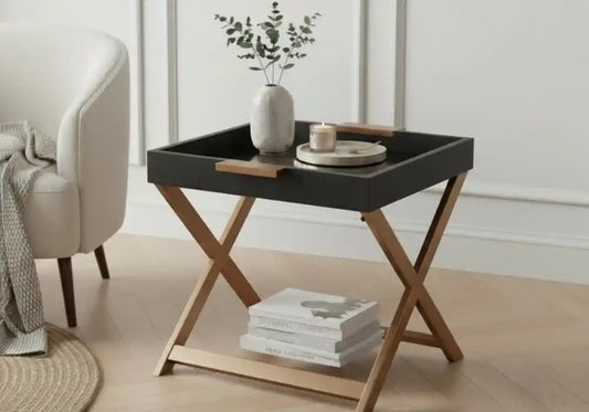 Iris Black Side Table