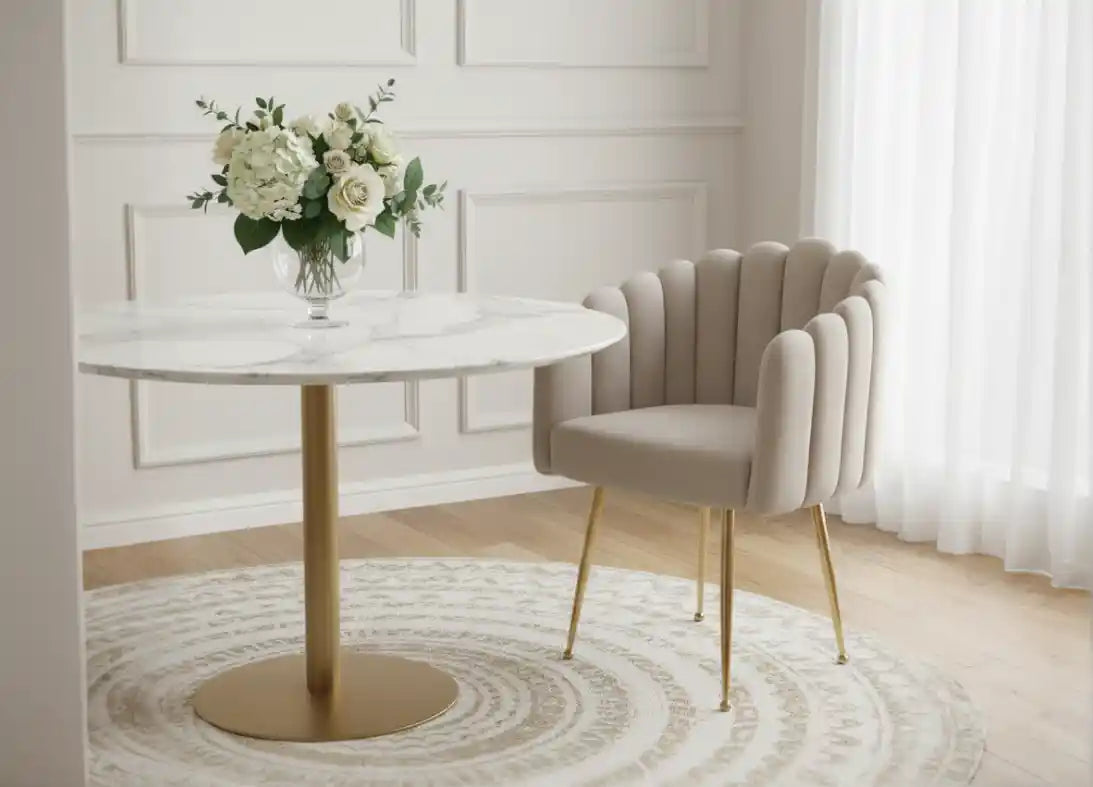 Beau Mink Velvet Dining Chair