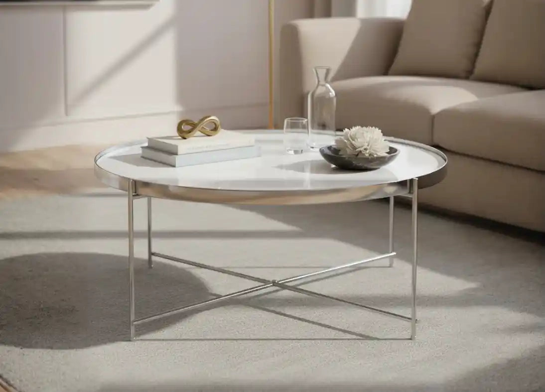 Chimes - Sasha Silver Mirror Coffee Table