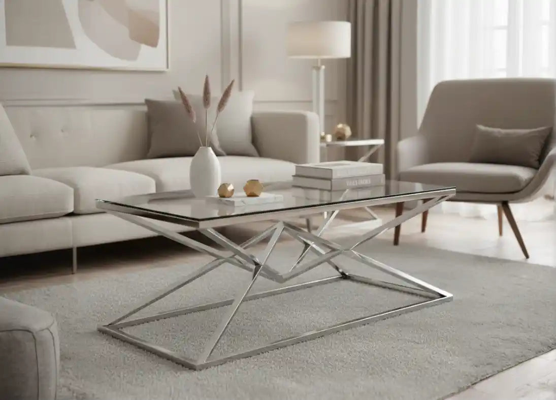 Chimes - Jubilee Corseted Stainless Steel Coffee Table