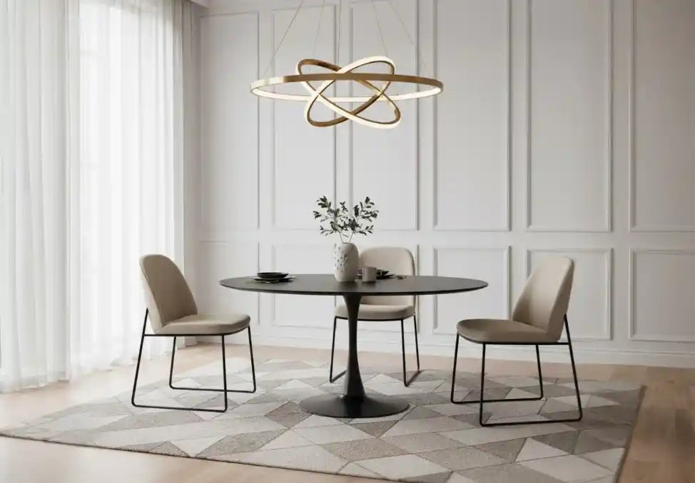 Large Louis Black Dining Table