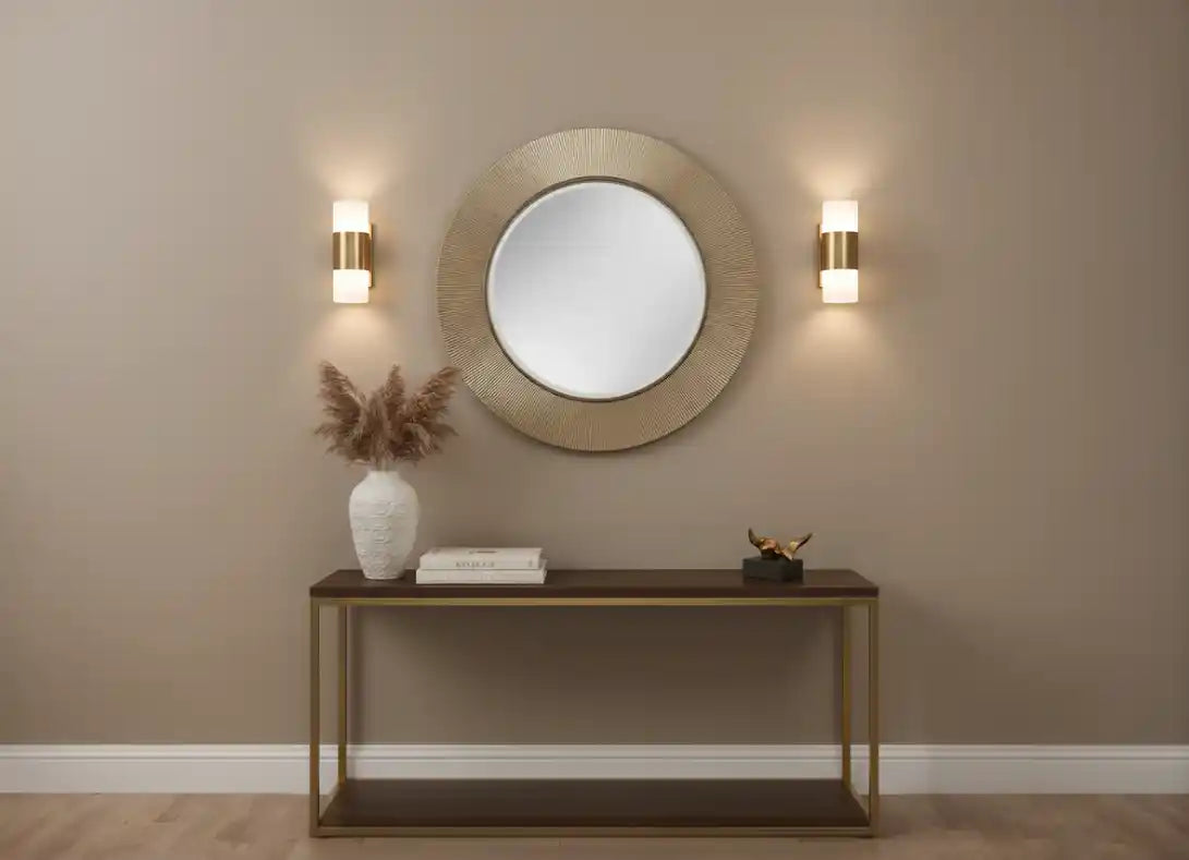 Ellen Gun Metal Finish Wall Mirror