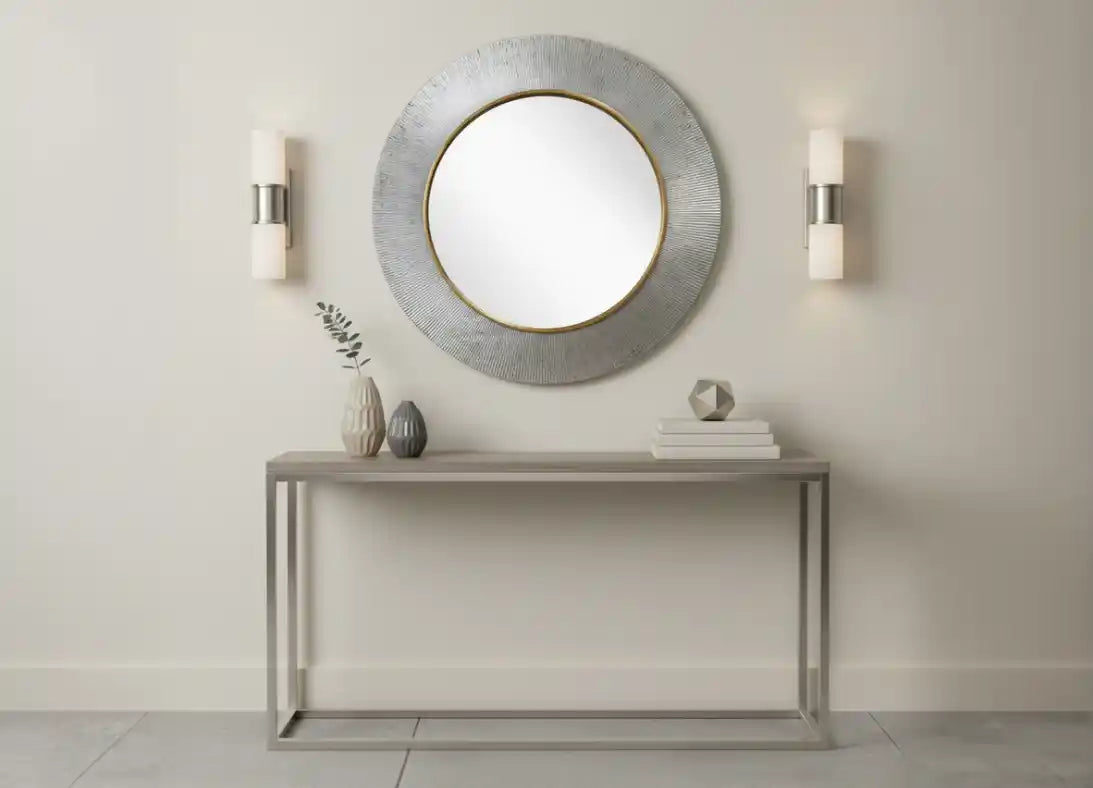 Ellen Silver Finish Wall Mirror