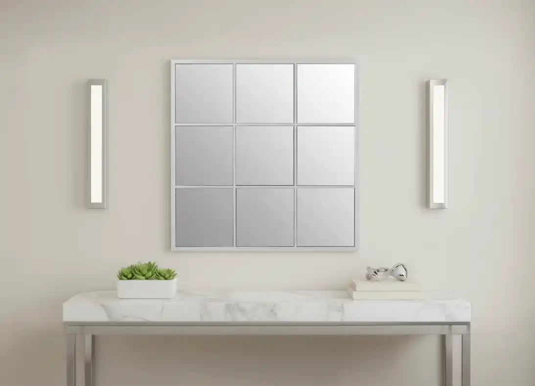 Chimes - Silver 9 Squares Wall Mirror