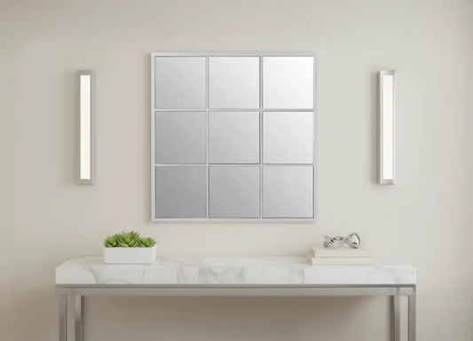 Chimes - Silver 9 Squares Wall Mirror