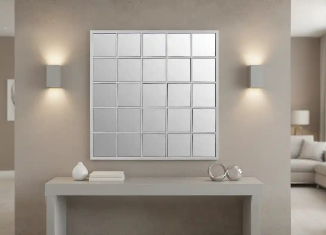 Chimes - Silver 25 Squares Wall Mirror