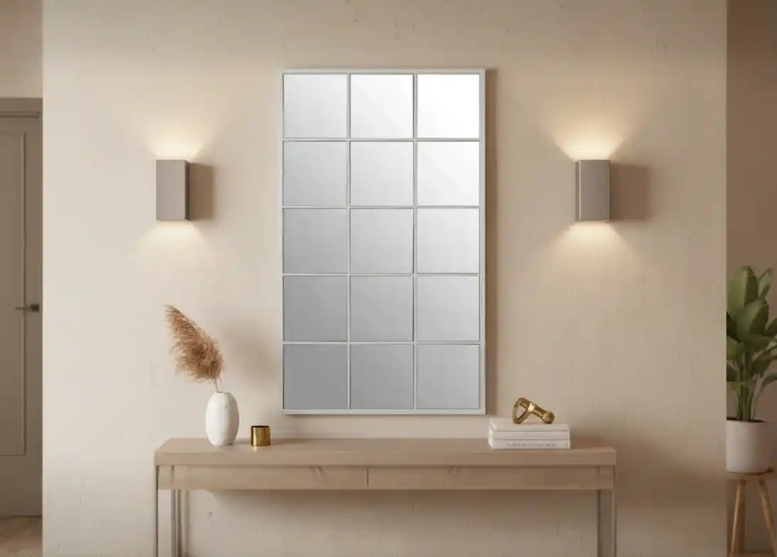 Chimes - Silver 15 Squares Wall Mirror