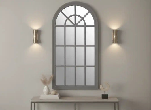 Chimes - Grey Window Wall Mirror