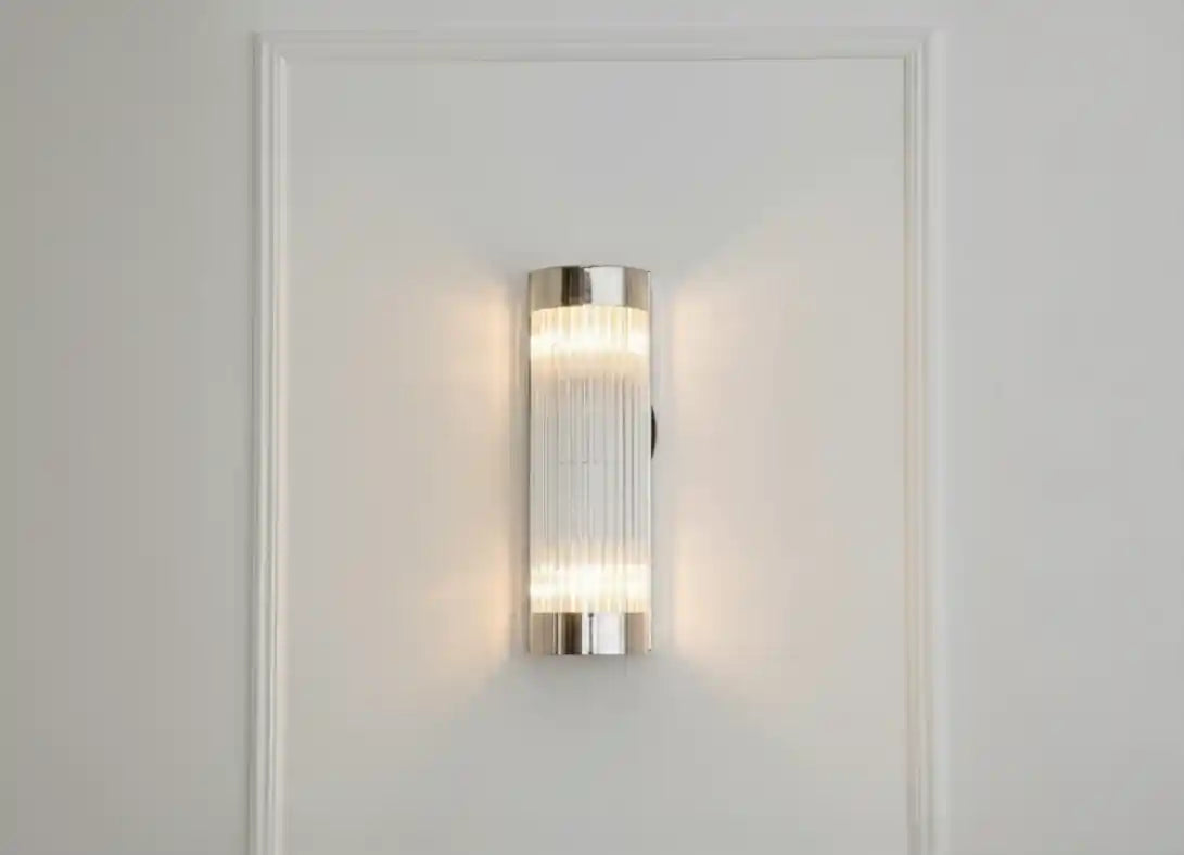 Narla Nickel Finish Wall Lamp