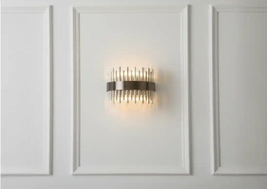 Antoinette Antique Brass Finish Curved Wall Lamp